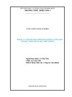 Skkn cấp tỉnh thuốc lá thế hệ mới hiểm học khôn lường Đối với học sinh trung học phổ thông