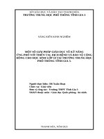 Skkn cấp tỉnh một số giải pháp giáo dục về kỹ năng Ứng phó với thiên tai, dịch bệnh và bảo vệ cộng Đồng cho học sinh lớp 10 tại trường trung học phổ thông tĩnh gia 3