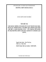 Skkn cấp tỉnh vận dụng thông tin kinh tế và kĩ thuật dạy học tích cực nhằm nâng cao hiệu quả trong dạy học chủ Đề 1 cạnh tranh, cung  cầu trong nền kinh tế thị trường môn giáo dục kinh tế và pháp luật lớp 11