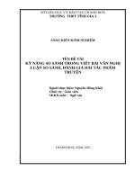 Skkn cấp tỉnh kỹ năng so sánh trong viết bài văn nghị luận so sánh, Đánh giá hai tác phẩm truyện