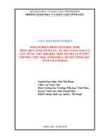 Skkn cấp tỉnh một số biện pháp giúp học sinh phát huy tính tích cực, tư duy sáng tạo và gây hứng thú khi học môn mĩ thuật Ở lớp 3 trường tiểu học vĩnh phúc, huyện vĩnh lộc, tỉnh thanh hoá