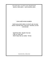 Skkn cấp tỉnh triển khai phần mềm cơ sở dữ liệu ngành trong trường học giáo dục thường xuyên cấp huyện