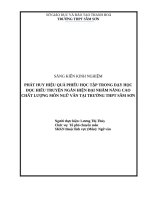 Skkn cấp tỉnh phát huy hiệu quả phiếu học tập trong dạy học Đọc hiểu truyện ngắn hiện Đại nhằm nâng cao chất lượng môn ngữ văn tại trường thpt sầm sơn