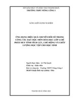 Skkn cấp tỉnh Ứng dụng hiệu quả chuyển Đổi số trong công tác dạy học môn hoá học lớp 11 Để phát huy tính tích cực, chủ Động và chất lượng học tập cho học sinh