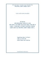 Skkn cấp tỉnh dạy học phát triển năng lực học sinh thông qua hoạt Động tự làm mô hình khi tìm hiểu kiến thức cấu tạo của virus sinh học 10 thpt theo chương trình gdpt 2018 tại trường thpt triệu sơn 1