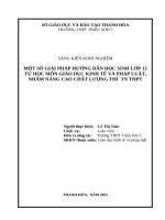 Skkn cấp tỉnh một số giải pháp hướng dẫn hs lớp 12 tự học môn gdkt và pl nhằm nâng cao chất lượng thi tn thpt