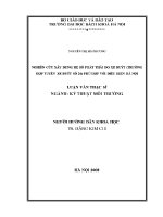Luận văn thạc sĩ nghiên cứu xây dựng hệ số phát thải do xe buýt trường hợp tuyến xe buýt số 26 phù hợp với Điều kiện hà nội