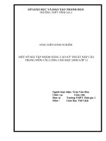 Skkn cấp tỉnh một số bài tập nhằm nâng cao kĩ thuật Đập cầu trong môn cầu lông cho học sinh lớp 11 trường thpt tĩnh gia 1