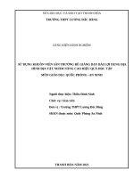 Skkn cấp tỉnh sử dụng khuôn viên sân trường Để giảng dạy bài lợi dụng Địa hình Địa vật nhằm nâng cao hiệu quả học tập