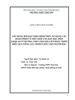 Skkn cấp tỉnh xây dựng bài dạy theo hình thức sử dụng các Đoạn phim và trò chơi vào dạy học môn gdqp   an Ở trường thpt sầm sơn giúp phát triển hiệu quả năng lực, phẩm chất cho người học