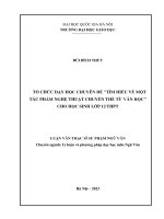 05050005072 tổ chức dạy học chuyên Đề tìm hiểu về một tác phẩm nghệ thuật chuyển thể từ văn học cho học sinh lớp 12 thpt