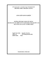 Skkn cấp tỉnh hướng dẫn học sinh xây dựng hệ Đầy Đủ các biến cố và vận dụng Để giải các bài toán xác suất có Điều kiện