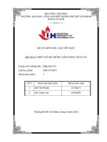 Đồ Án môn học chi tiết máy Đề tài 3 thiết kế hệ thống dẫn Động xích tải