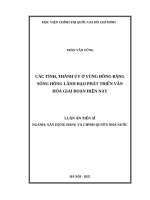Các tỉnh, thành ủy ở vùng đồng bằng sông Hồng lãnh đạo phát triển văn hóa giai đoạn hiện nay