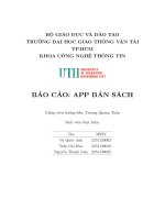 Báo cáo app bán sách