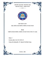 Thảo luận học phần hệ thống thông tin kế toán Đề tài thiết kế hệ thống thông tin kế toán công ty a&b