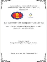 Tiểu vùng du lịch phía Đông vùng Đông nam bộ (quản trị dịch vụ du lịch và lữ hành)