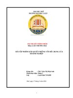 Bài thuyết trình nhóm môn luật thương mại bài tập nhóm giải quyết những vấn Đề chung của doanh nghiệp