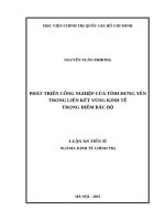 Phát triển công nghiệp của tỉnh Hưng Yên trong liên kết vùng kinh tế trọng điểm Bắc Bộ