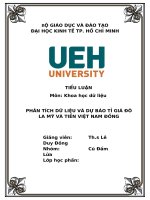 Phân tích dữ liệu và dự báo tỉ giá Đô la mỹ và tiền việt nam Đồng