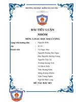 Tiểu luận nhóm môn logic học Đại cương