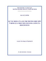Luận văn sự tác Động của giá trị thương hiệu Đến Ý Định lựa chọn nhà sách mua sắm của khách hàng z01