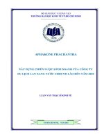 Luận văn xây dựng chiến lược kinh doanh của công ty du lịch lan xang nước chdcnd lào Đến năm 2020 z01