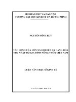 Luận văn tác Động của vốn xã hội Đến Đa dạng hóa thu nhập hộ gia Đình nông thôn việt nam z01