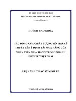 Luận văn tác Động của chất lượng hỗ trợ kỹ thuật lên Ý Định tái mua hàng của nhân viên mua hàng z01