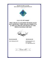 Luận văn thực trạng và giải pháp tín dụng ngắn hạn nhằm phát triển doanh nghiệp vừa & nhỏ tại vpbank z01