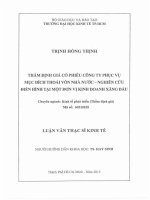 Luận văn thẩm Định giá cổ phiếu công ty phục vụ mục Đích thoái vốn nhà nước z01