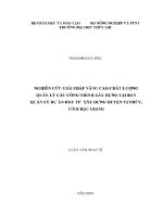 Luận văn nghiên cứu giải pháp nâng cao chất lượng quản lý các công trình xây dựng tại ban quản lý dự Án Đầu tư xây dựng huyện vị thủy, tỉnh hậu giang