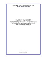 Skkn một số biện pháp nâng cao chất lượng giáo dục Âm nhạc cho trẻ 4 5 tuổi tại trường mẫu giáo (2025)