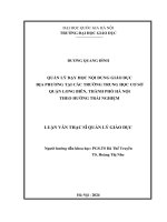 05050006330 quản lý dạy học nội dung giáo dục Địa phương tại các trường trung học cơ sở quận long biên, thành phố hà nội theo hướng trải nghiệm