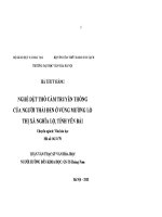 Luận văn nghề dệt thổ cẩm truyền thống của người thái Đen Ở vùng mường lò thị xã nghĩa lộ yên bái