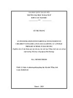 04051002159 an investigation into parental involvement in children’s english language learning at a public primary school