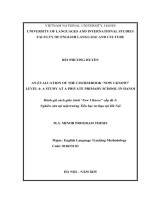 04051002174  an evaluation of the coursebook ‘now i know!’ level 4 a study at a private primary school in hanoi
