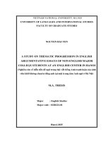 04051002163 a study on thematic progression in english argumentative essays of non english major college students at an english center in hanoi