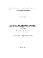 Luận văn Ứng dụng công nghệ thông tin trong việc quản lý hiện vật tại các bảo tàng Ở việt nam