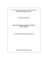 Một số phương pháp xây dựng ảnh y khoa