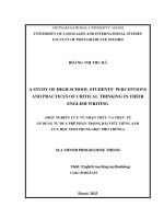 04051002132 a study of high school students’ perceptions and practices of critical thinking in their english writing