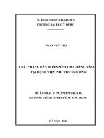 00050014075 giải pháp chẩn Đoán sớm lao màng não tại bệnh viện nhi trung Ương