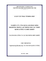 Luận văn nghiên cứu Ứng dụng gói phần mềm freertos trong lập trình cho các thiết bị Đo lường và Điều khiển