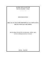 00050014078 hiệu quả sử dụng hỗn hợp khí n2o và o2 trong răng trẻ em tổng quan hệ thống