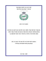 00050014071 Đánh giá kết quả bước Đầu Điều trị nhược thị do viễn thị Ở trẻ em bằng phương pháp chỉnh kính tại bệnh viện mắt trung Ương năm 2023 2024