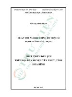 Phát triển du lịch trên Địa bàn huyện yên thủy, tỉnh hòa bình