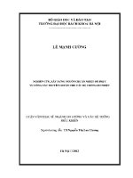 Luận văn thạc sĩ nghiên cứu xây dựng nguồn chuẩn nhiệt Độ phục vụ công tác truyền chuẩn cho các hệ thống Đo nhiệt