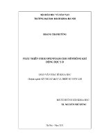 Luận văn thạc sĩ phát triển code openfoam cho mô phỏng khí Động học 2d