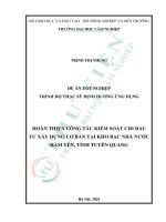 Hoàn thiện công tác kiểm soát chi Đầu tư xây dựng cơ bản tại kho bạc nhà nước hàm yên, tỉnh tuyên quang