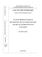 Luận văn thạc sĩ xây dựng mô hình toán học Để Điều khiển kết thúc quá trình thuỷ phân tinh bột sắn bằng enzym